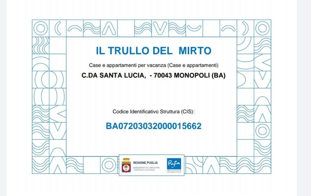 Il Trullo Del Mirto Villa Selva Di Fasano Exteriör bild